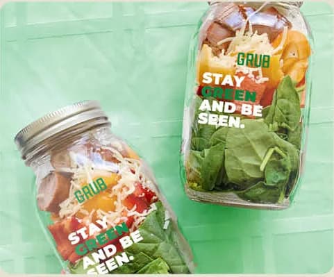 GRUB — Healthy food, grab-and-go by Fawrahub